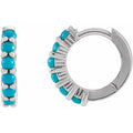 Turquoise Huggie Hoop Earrings