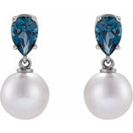Load image into Gallery viewer, 14k Gold Akoya Cultured Pearl Earrings
