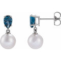 14k Gold Akoya Cultured Pearl Earrings