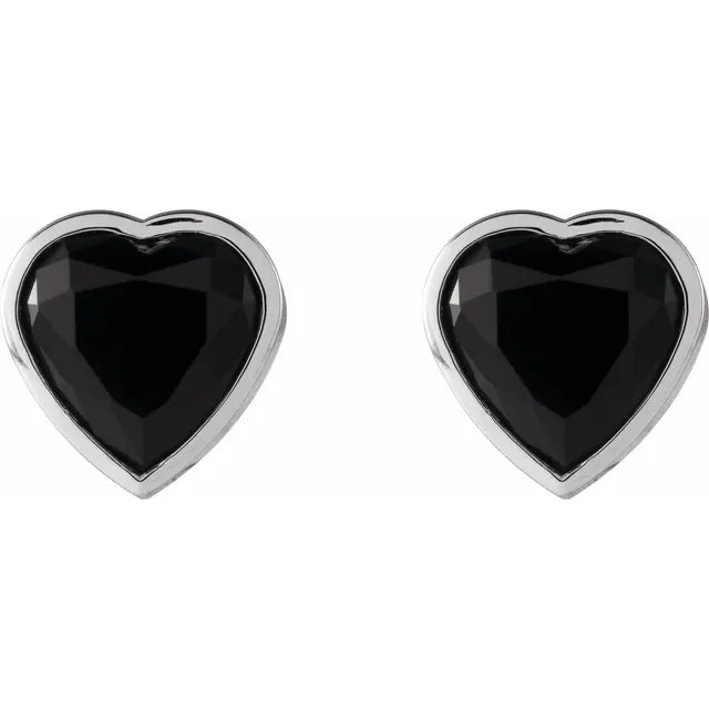 Fashionable Black Onyx Stud Earrings for Women