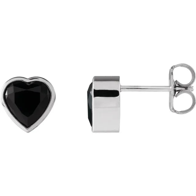 Fashionable Black Onyx Stud Earrings for Women