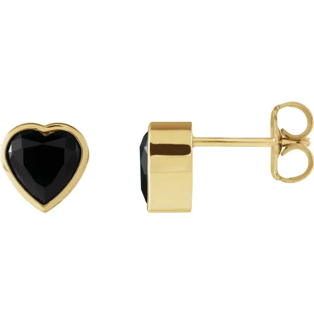 Fashionable Black Onyx Stud Earrings for Women