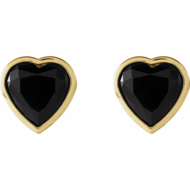 Fashionable Black Onyx Stud Earrings for Women