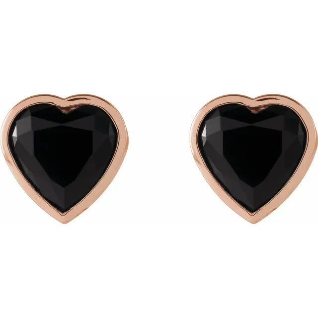 Fashionable Black Onyx Stud Earrings for Women