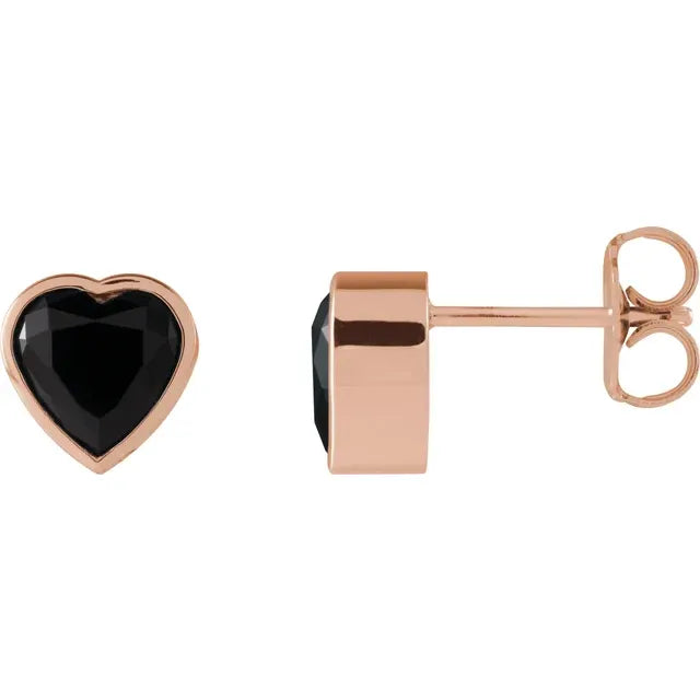 Fashionable Black Onyx Stud Earrings for Women