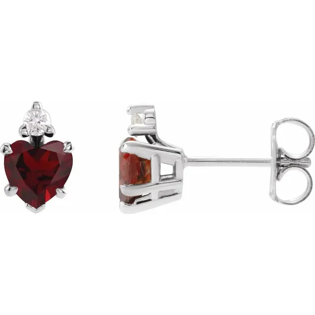 Diamond Gifts for Women- Unique Mozambique Garnet Earrings