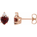Load image into Gallery viewer, Diamond Gifts for Women- Unique Mozambique Garnet Earrings
