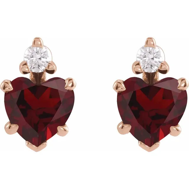 Diamond Gifts for Women- Unique Mozambique Garnet Earrings