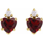 Load image into Gallery viewer, Diamond Gifts for Women- Unique Mozambique Garnet Earrings
