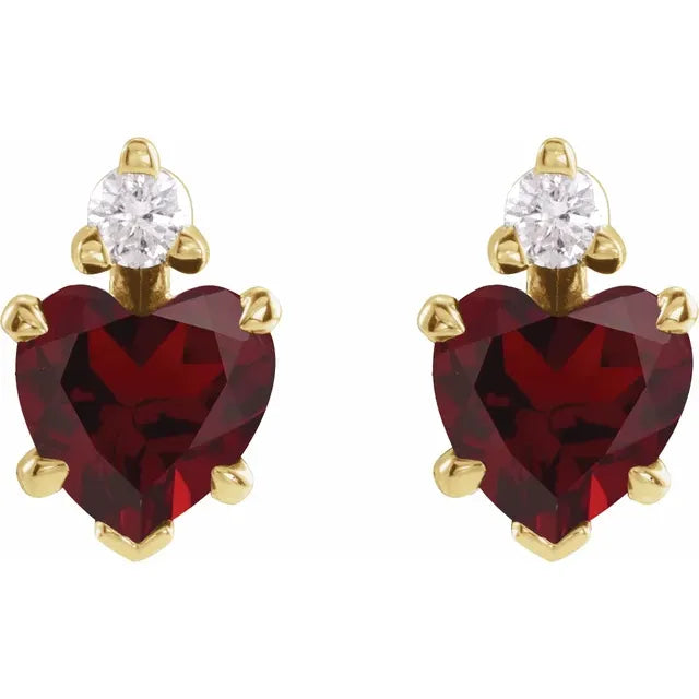 Diamond Gifts for Women- Unique Mozambique Garnet Earrings