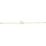 Load image into Gallery viewer, Valentines Day Gifts for Women: Open Heart Paperclip Chain Bracelet
