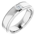 Load image into Gallery viewer, Solitaire Bezel Set Diamond Ring For Men
