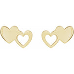 Load image into Gallery viewer, Silver Double Heart Earrings for Anniversary Gifting
