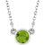 Latest Design Bezel Set 14K White Gold Birthstone Necklace