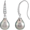 Gray Cultured Tahitian Pearl Earrings