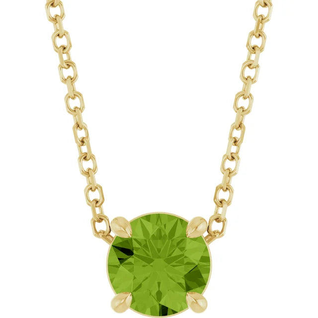 Vibrant Natural Peridot Necklace for Women