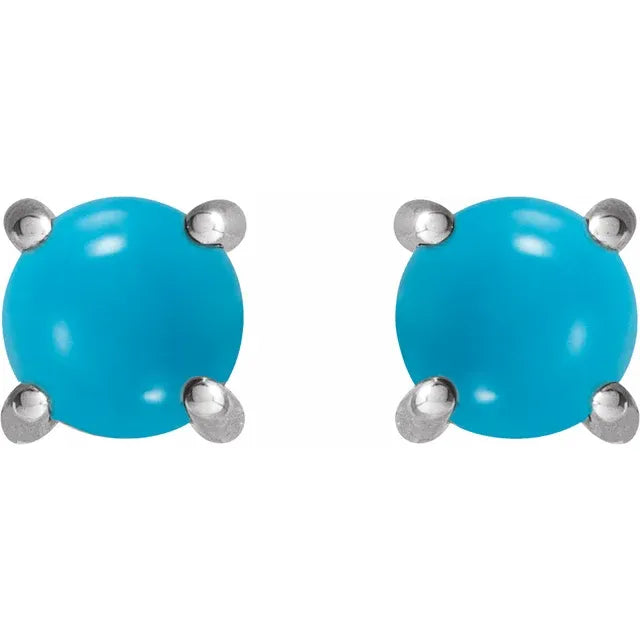 Turquoise Cabochon Earrings For Women