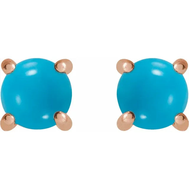 Turquoise Cabochon Earrings For Women