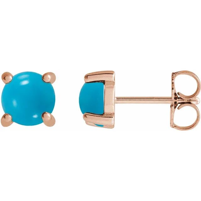 Turquoise Cabochon Earrings For Women