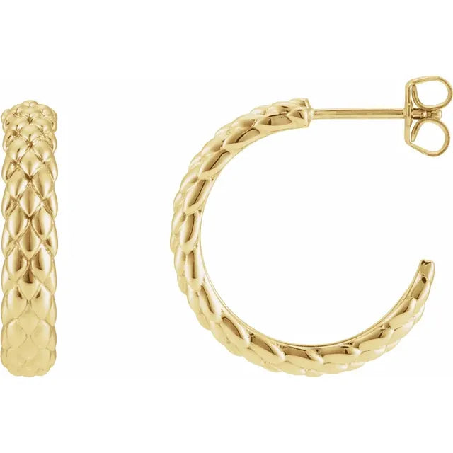 Stylish Jewellery for Women - 14k White Gold Hoop Earrings