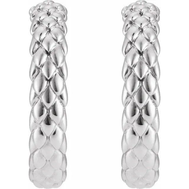 Stylish Jewellery for Women - 14k White Gold Hoop Earrings
