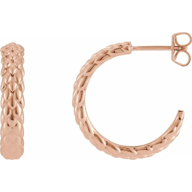 Stylish Jewellery for Women - 14k White Gold Hoop Earrings