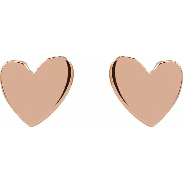 Asymmetrical Heart Earrings