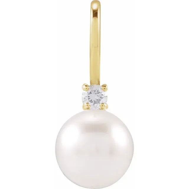 Treasured Akoya Pearl & Diamond Pendant