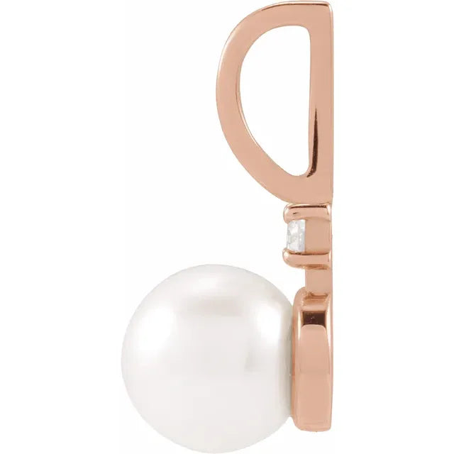 Treasured Akoya Pearl & Diamond Pendant