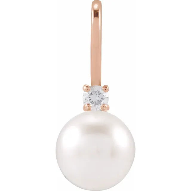 Treasured Akoya Pearl & Diamond Pendant