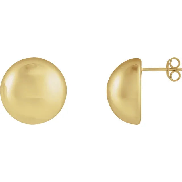 Women’s Sterling Silver Domed Earrings