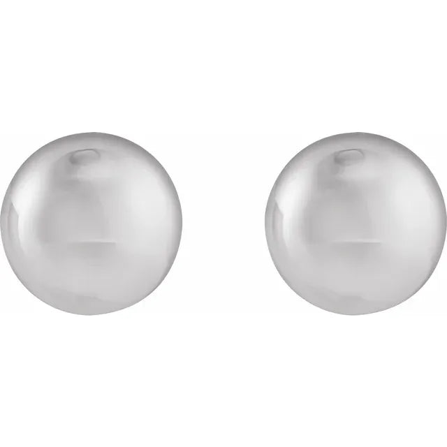 Women’s Sterling Silver Domed Earrings
