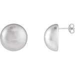 Load image into Gallery viewer, Women’s Sterling Silver Domed Earrings

