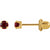 Bold and Colourful Ruby Birthstone Stud Earrings for Her