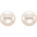 Load image into Gallery viewer, 14kt Yellow Gold Pearl Stud Earrings
