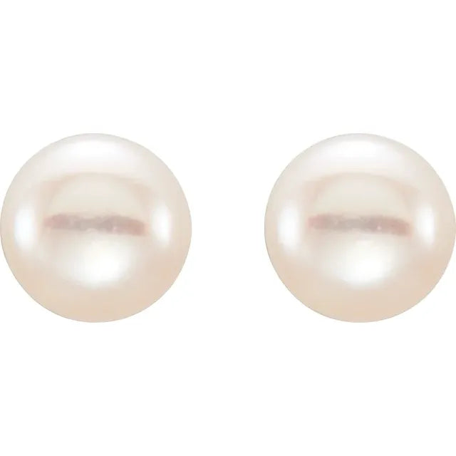 14kt Yellow Gold Pearl Stud Earrings