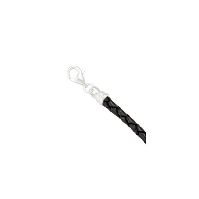 Black Leather Braided Bracelet