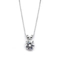 White Gold Double-Loop Top Pendant Necklace