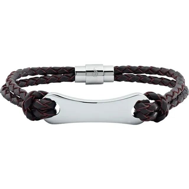 Men’s Dark Brown Leather Bracelet