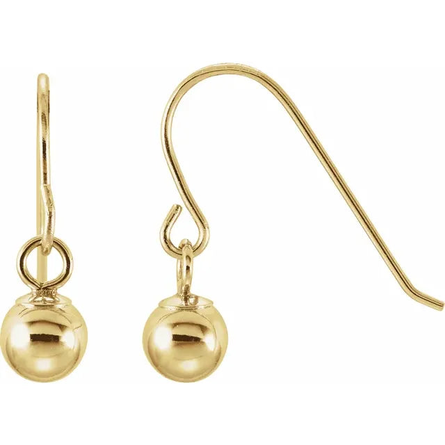14kt Yellow Gold Ball Earrings