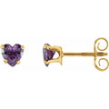 Natural Amethyst Earrings For Youth