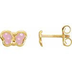 Load image into Gallery viewer, 14k Yellow Gold Butterfly Earrings
