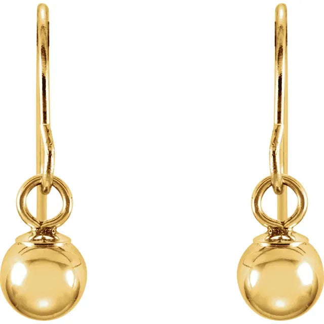 14kt Yellow Gold Ball Earrings