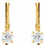Load image into Gallery viewer, 14k Yellow Gold Accented Diamond Earrings
