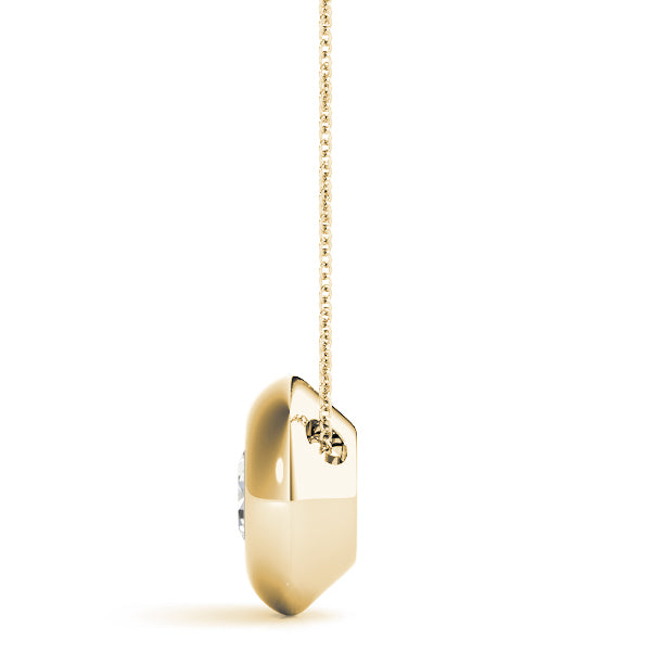 Gold Solitaire Pendant - Layering Essential Jewelry For Her