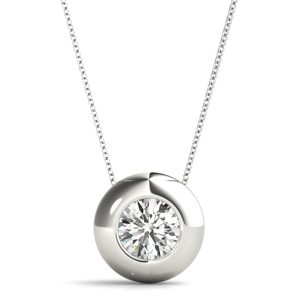 Gold Solitaire Pendant - Layering Essential Jewelry For Her