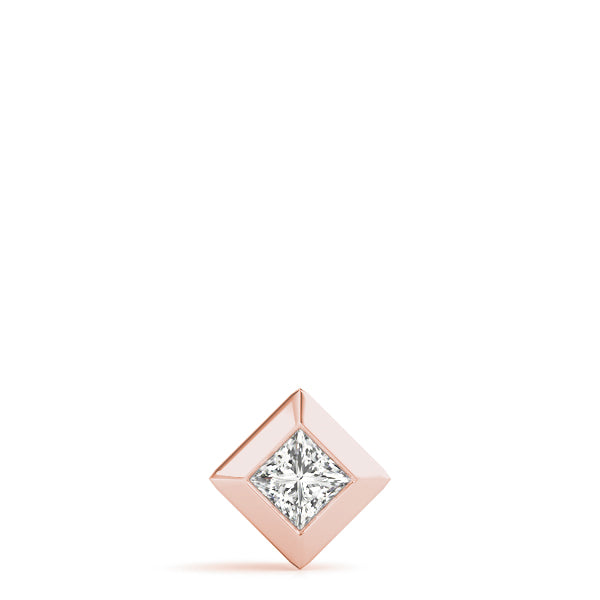 Solitaire Princess Cut Diamond Gold Pendant - Glamorous Diamond Gifts for Her