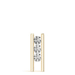 Load image into Gallery viewer, 3 Stone Bezel Diamond Pendant For Women
