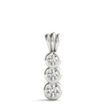 Load image into Gallery viewer, Three Stone Round Diamond Pendant For Women
