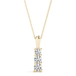 Load image into Gallery viewer, 3 Stone Round Diamond Pendant For Women

